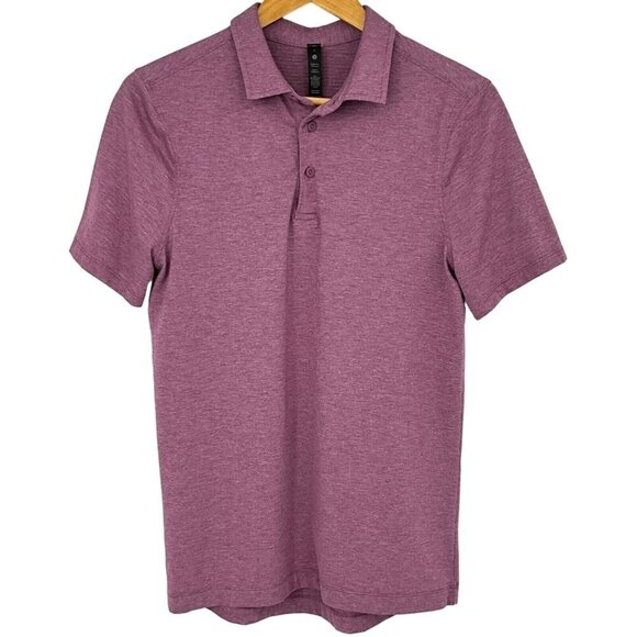 Lululemon Evolution Short Sleeve Polo Shirt Heathered Vintage Plum Size S Small - Picture 1 of 8